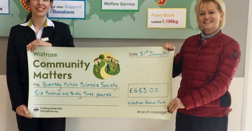 Gill Ford Collects Community Matters Cheque